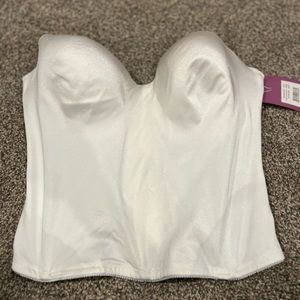 Dominique White Strapless Bra 38DD Corset